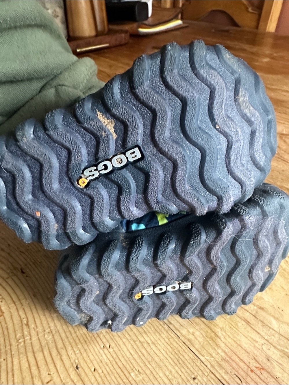 Bogs Kids Blue Green Camo Thermal Snow Boots